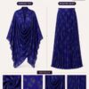 Navy Blue Two-Piece Abaya Set - Premium Wholesale