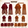 Premium Brown & Red Kimono Pants Set