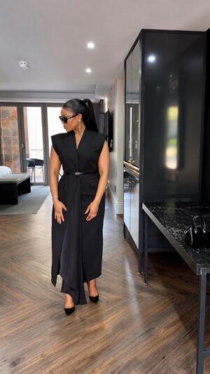 Premium Black Wrap Dress - Wholesale
