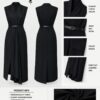 Premium Black Wrap Dress - Wholesale
