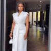 Premium White Sleeveless Dress VDS56695