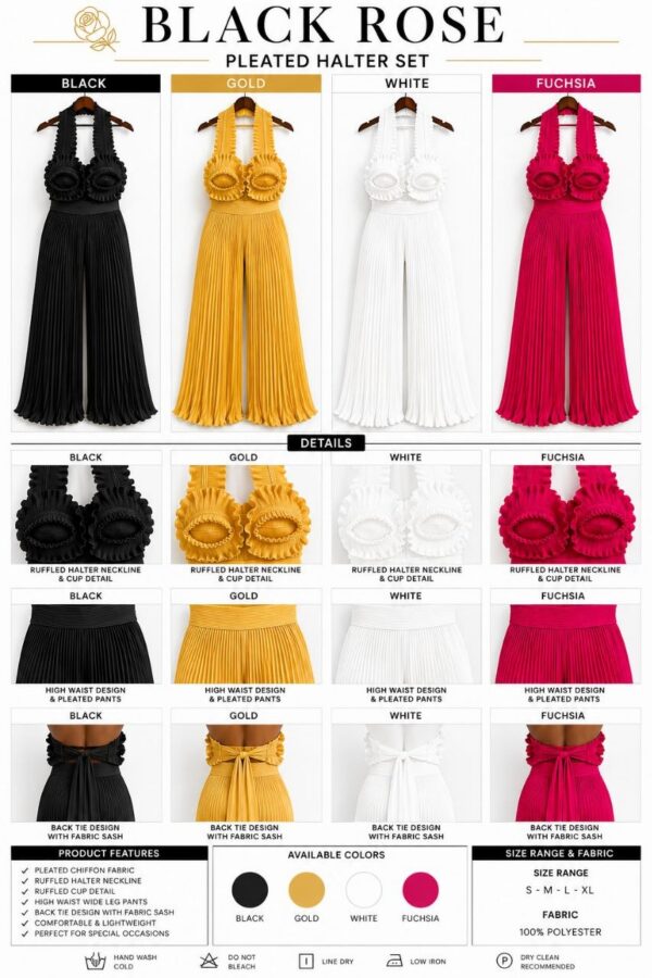 Premium Two-Piece Pleated Set - Wholesale Fashion