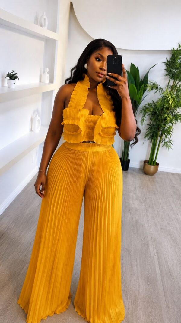 Premium Two-Piece Pleated Set - Wholesale Fashion