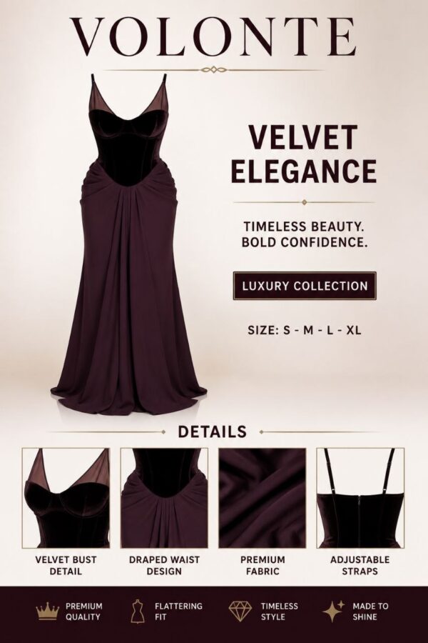 Premium Velvet Off-Shoulder Dress - Deep Plum