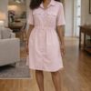 Premium Black Button-Up Shirt Dress - Wholesale