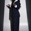 Premium Navy Pinstripe 3-Piece Business Suit Set