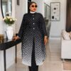 Premium Black Polka Dot Kimono & Pants Set