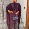 Premium Plum Kimono Set with Leopard Print Pants