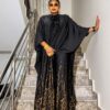 Premium Black Kimono Pants Set