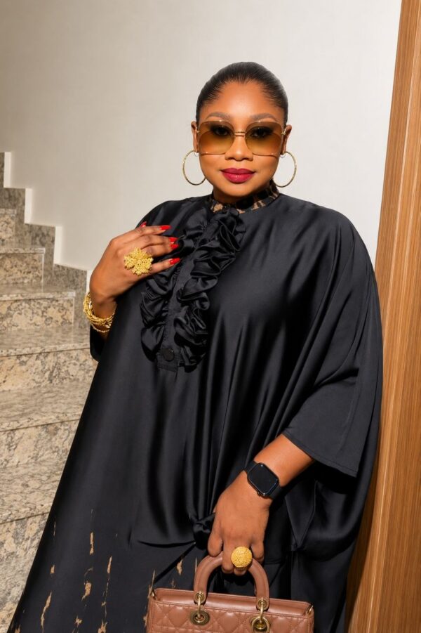 Premium Black Kimono Pants Set