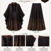 Premium Kimono and Pants Set - Leopard Print