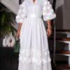 Premium White Floral Maxi Dress - Wholesale