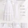 Premium White Floral Appliqué Maxi Dress