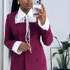 Premium Double-Breasted Blazer Dress