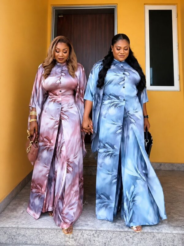 Premium Satin Kimono & Pants Set - Wholesale