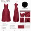 Premium Burgundy Strapless Evening Dress - Wholesale