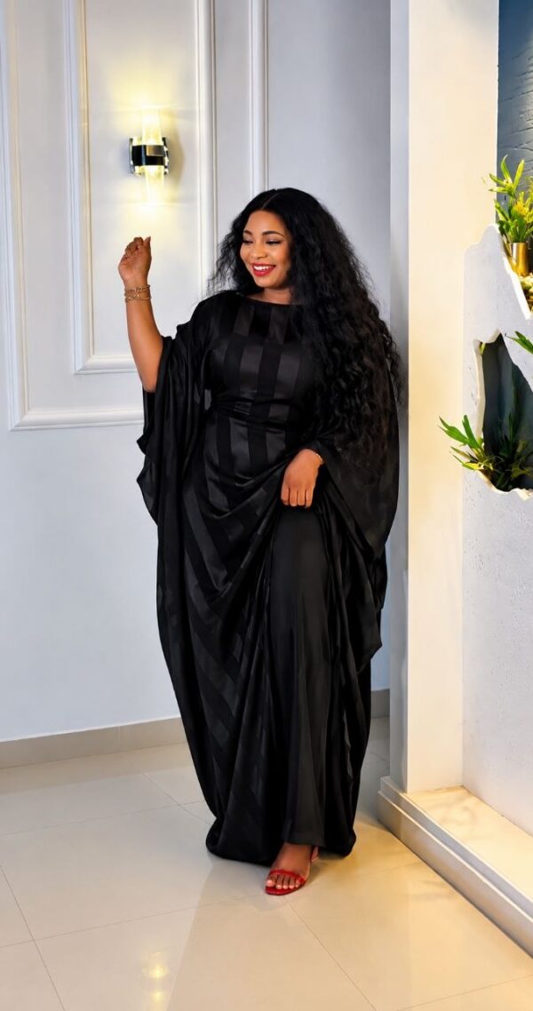 Premium Two-Piece Black Abaya Set - Wholesale