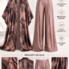 Premium Taupe Kimono & Pants Set - Wholesale Fashion