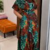 Premium Printed Jumpsuit - Emerald Green Multicolor