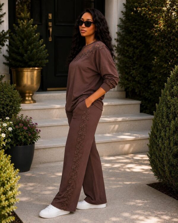 Premium Black Embellished Tracksuit Set - Wholesale