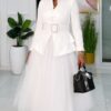 Premium White Three-Piece Formal Suit Set