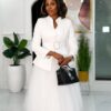 Premium White Three-Piece Formal Suit Set