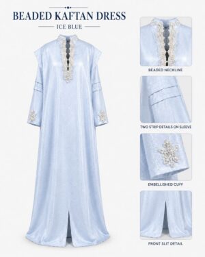 Premium Ice Blue Structured Dress 3512BR