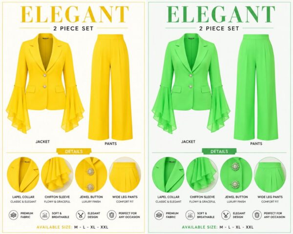 Premium Two-Piece Blazer Suit Set