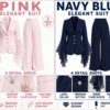 Navy Blue Two-Piece Blazer Suit Set