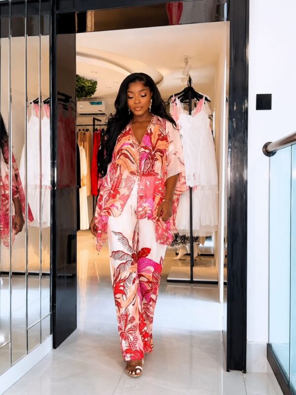 Premium Two-Piece Tropical Print Set