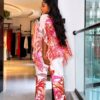 Premium Two-Piece Tropical Print Set