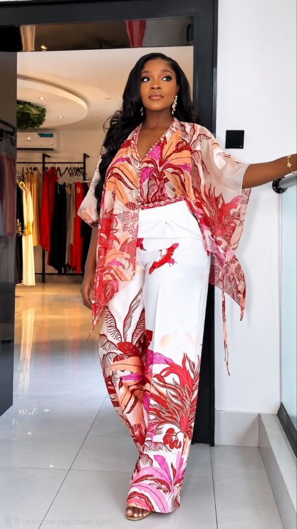 Premium Two-Piece Tropical Print Set