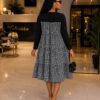 Black & White Gingham A-Line Dress - Wholesale