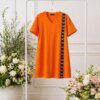 Elegant Color Block Shirt Dress