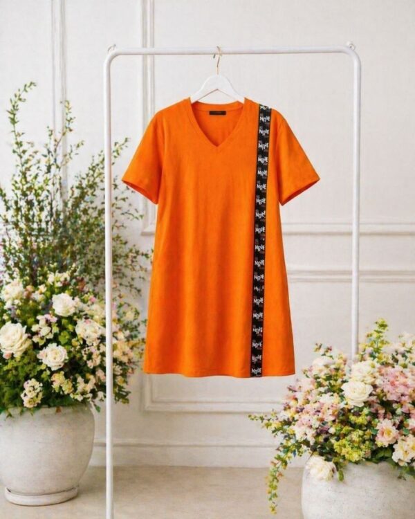 Elegant Color Block Shirt Dress