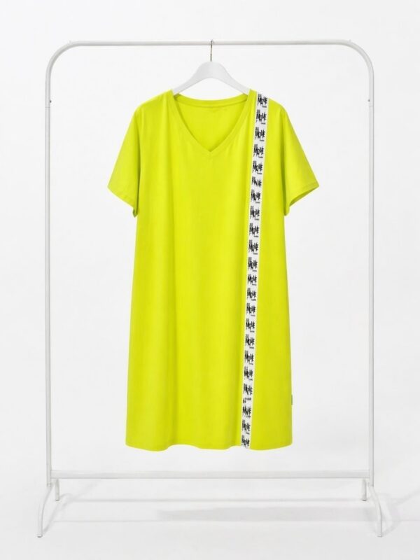 Elegant Color Block Shirt Dress