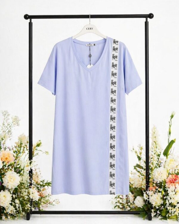 Elegant Color Block Shirt Dress