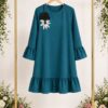 Elegant Color Block Shirt Dress