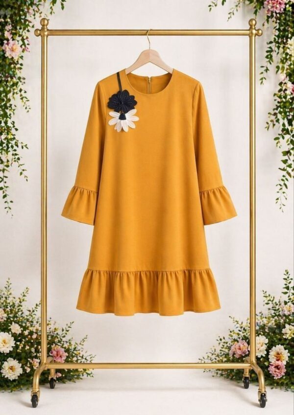 Elegant Color Block Shirt Dress