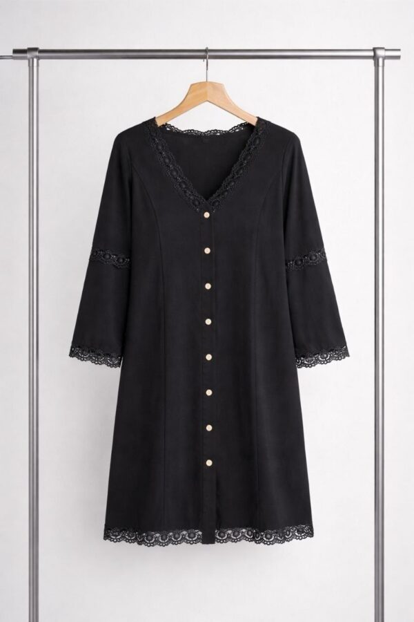 Elegant Color Block Shirt Dress