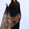 Black & Leopard Print Midi Dress - Premium Wholesale
