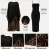 Black & Leopard Print Midi Dress - Premium Wholesale
