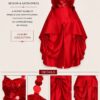 Red Sequin Ruffle Ball Gown Dress