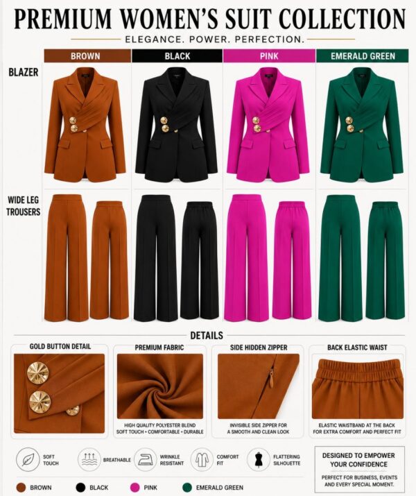 Premium Two-Piece Blazer Suit Set