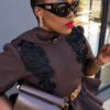 Premium Brown Beaded Blazer Dress - Wholesale