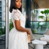 Premium White Lace Dress - Wholesale