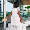 Premium White Lace Dress - Wholesale