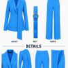 Premium Blue Three-Piece Blazer Set