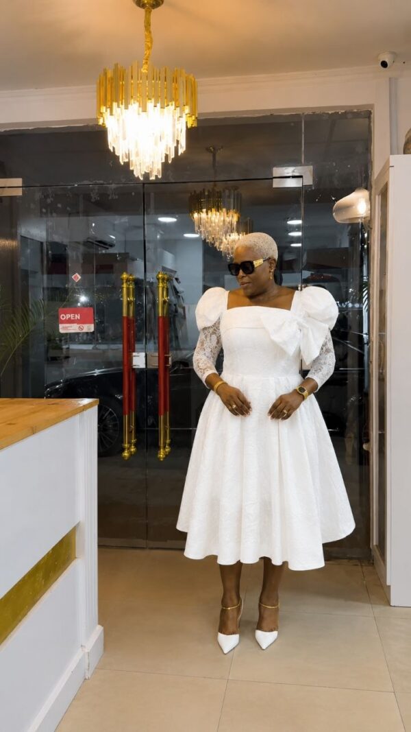 Premium White Puff Sleeve Dress - Wholesale Premium White Puff Sleeve Dress - Wholesale