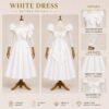 Premium White Puff Sleeve Dress - Wholesale Premium White Puff Sleeve Dress - Wholesale